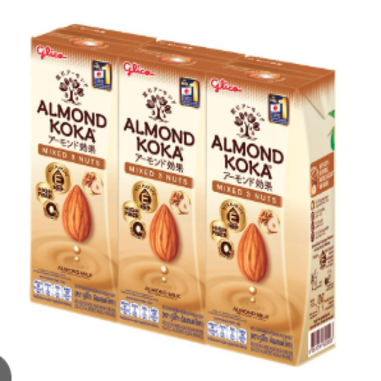 GLICA ALMOND KOKA MIXED 3 NUTS  180ML*3'S