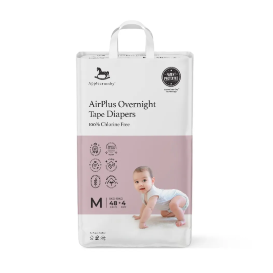 APPLECRUMBY AIRPLUS OVERNIGHT TAPE DIAPERS M48