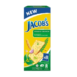 JACOB'S SAV CRACKER VEGGIE CRUNCH 21.5GM*8