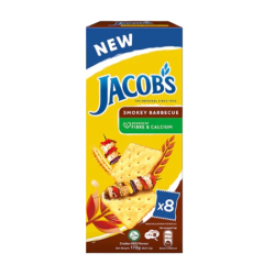 JACOB'S SAV CRACKER SMOKEY BBQ 21.5GM*8