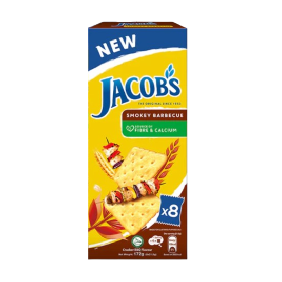 JACOB'S SAV CRACKER SMOKEY BBQ 21.5GM*8