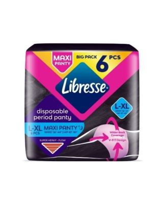 LIBRESSE MAX SECURITY MAXI PANTIES L-XL 6'S