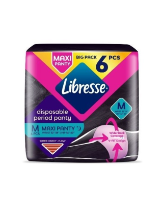 LIBRESSE MAX SECURITY MAXI PANTIES M 6'S