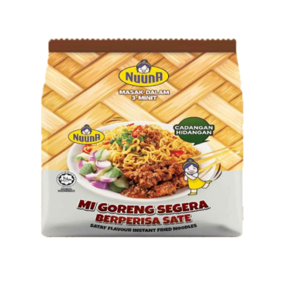 NUUNA INSTANT NOODLE DRIED SATAY 88GM*4