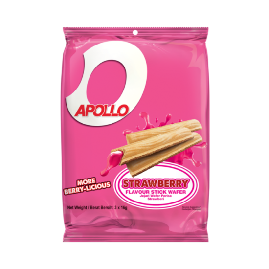 APOLLO WAFER STICK STRAWBERRY 16GM*3