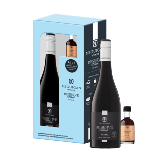 MCGUIGAN RESERVE BLACK SHIRAZ + T2 SHIRAZ GIN 750M