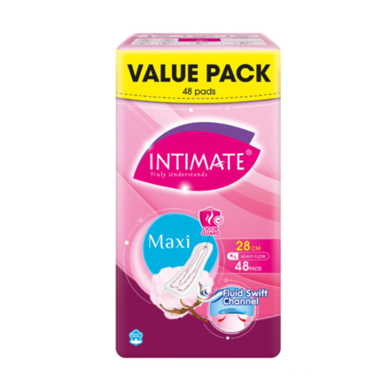 INTIMATE NIGHT MAXI NON WING SF 28CM*48'S