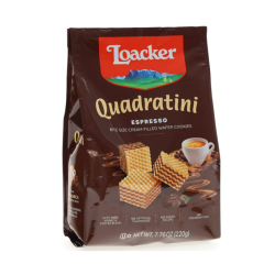 LOACKER QUADRATINI ESPRESSO 220GM