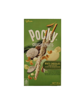 POCKY CASHEWS & COCONUT WHITE CHOCOLATE 25GM