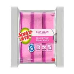 SCOTCHBRITE EASY CLEAN NON-SCRATCH S.SPONGE, 3EA/PK