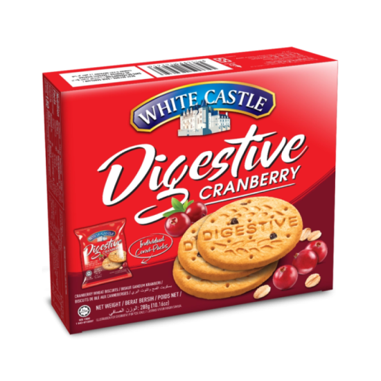 WHITE CASTLE DIGESTIVE BISCUIT CRANBERRY 288GM