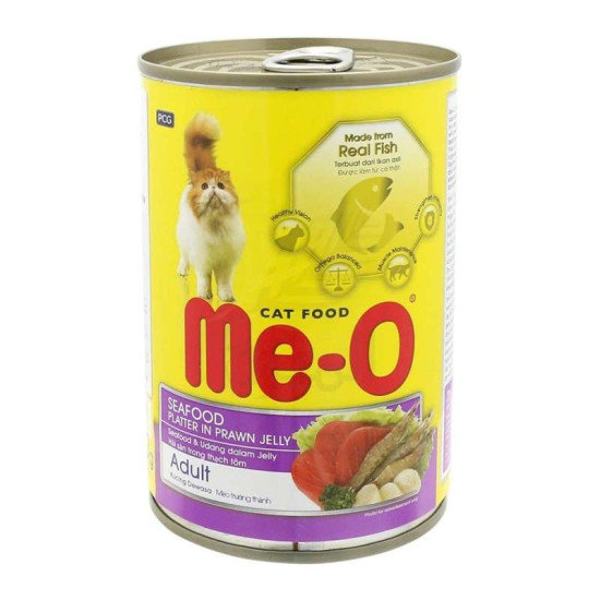 Me-O ( CAN ) SEAFOOD PLATTER IN PRAWN JELLY 400g