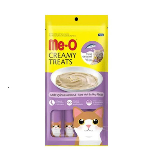 Me-O CREAMY TREATS TUNA + SCALLOP 4*15g