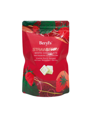 BERYL'S WHITE CHOCO DRIED STRAWBERRY CHIPS 280GM