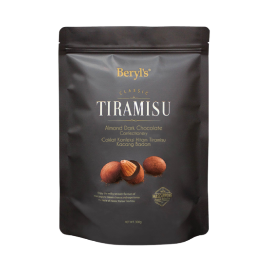 BERYL'S TIRAMISU ALMOND DARK CHOCOLATE 300GM