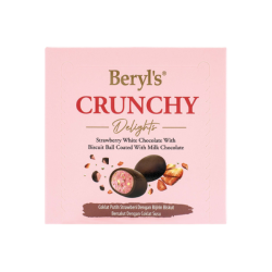 BERYL'S CRUNCHY DELIGHTS STRAWBERRY WHITE CHOCO 60GM