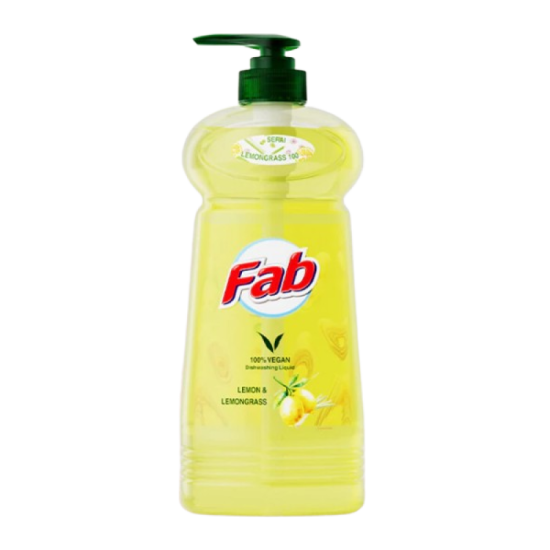 FAB DISHWASH LIQUID LEMON & LEMONGRASS 1L