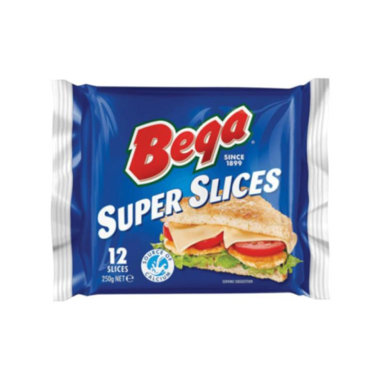 BEGA SUPER SLICE CHEESE 250G