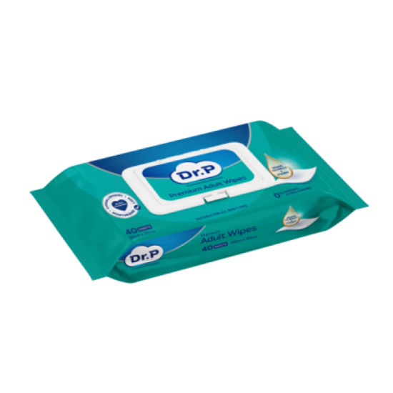 DR.P PREMIUM ADULT WIPES 40'S