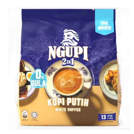ZUS NGUPI INSTANT PREMIX -2IN1 WHITE COFFEE 33GM*1