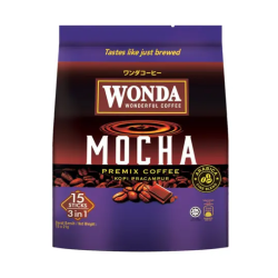 WONDA 3IN 1 MOCHA PREMIX COFFEE 21GM*15'S