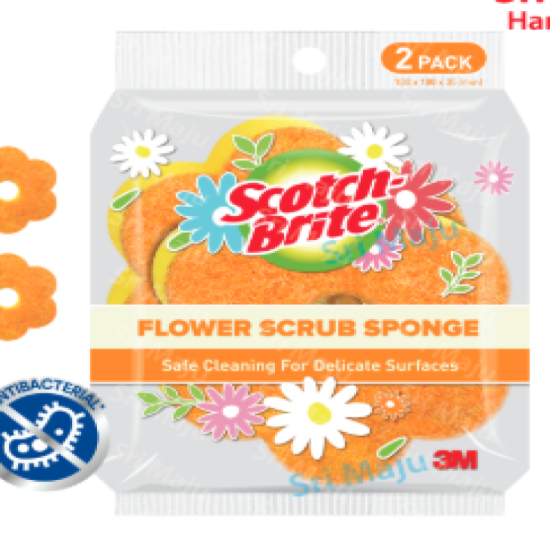 SCOTCH-BRITE 41Y EXP FLOWER SPONGE YELLOW 2PK,50PK