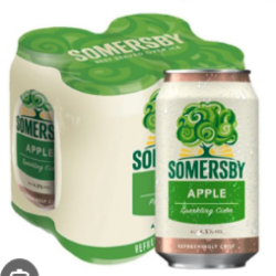 SOMERSBY LIGHT APPLE CIDER 320ML*4