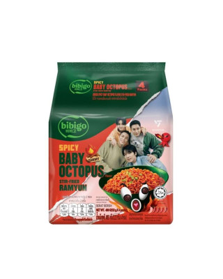 BIBIGO STIR FRIED RAMYUN-SPICY BABY OCTOPUS 122GM*
