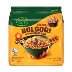 BIBIGO STIR FRIED RAMYUN-SAVOURY BULGOGI 122GM*4'S