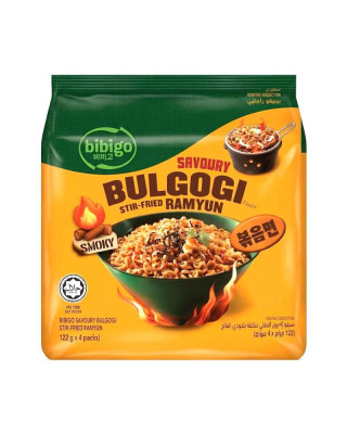 BIBIGO STIR FRIED RAMYUN-SAVOURY BULGOGI 122GM*4'S