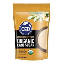 CED CERTIFIED ORGANIC SUGAR 850G CED CERTIFIED ORGANIC SUGAR 850G