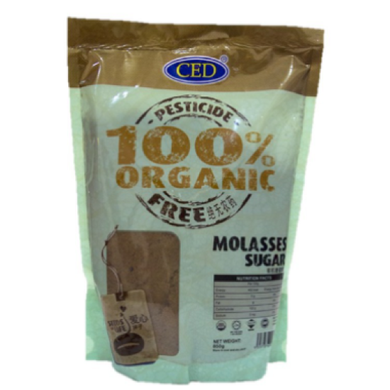 CED CERTIFIED ORGANIC MOLASSES SUGAR 850G