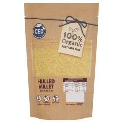 CED CERTIFIED ORGANIC HULLED MILLET 300G CED CERTIFIED ORGANIC HULLED MILLET 300G