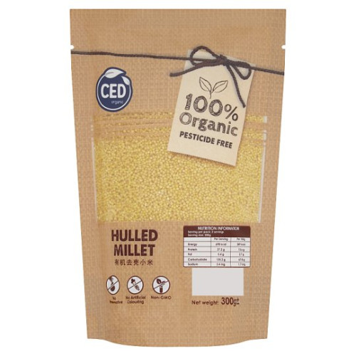 CED CERTIFIED ORGANIC HULLED MILLET 300G