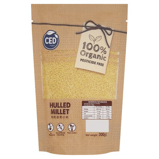 CED CERTIFIED ORGANIC HULLED MILLET 300G