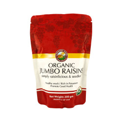COUNTRY FARM ORGANIC RAISIN POUCH - RED 200G COUNTRY FARM ORGANIC RAISIN POUCH - RED 200G