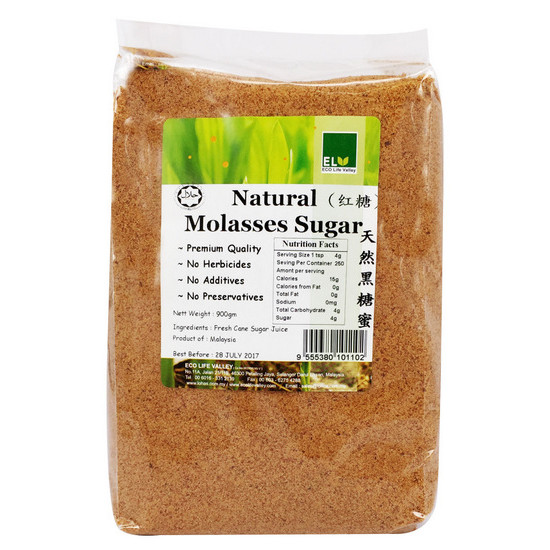 EARTH GIFT NATURAL MOLASSES SUGAR 900G