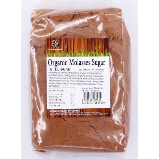 EARTH GIFT ORGANIC MOLASSES SUGAR 900G