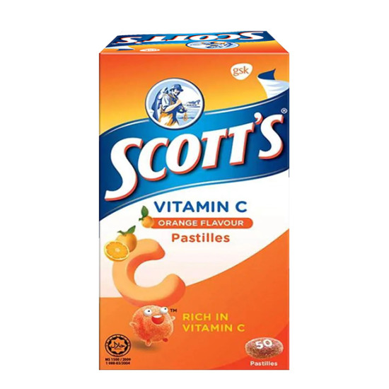 SCOTTS VIT-C ORANGE PASTILLE 50S