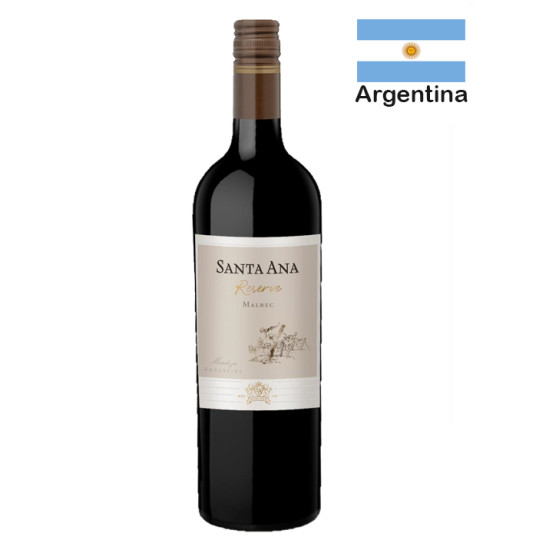 SANTA ANA RESERVE MALBEC 750ML + 2 GLASS