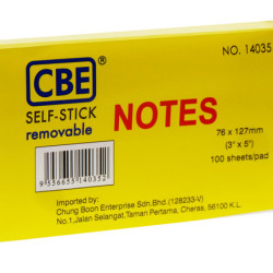 CBE STICK NOTE PAD 14035 3x5 CBE STICK NOTE PAD 14035 3x5