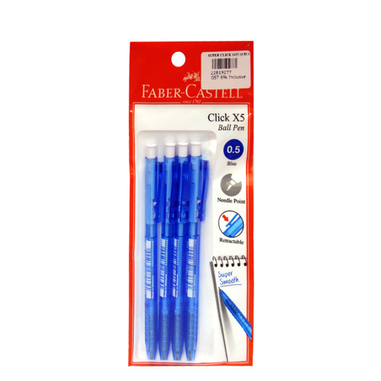 FABER CASTEL CLICK X5 0.5MM - 4 BLUE