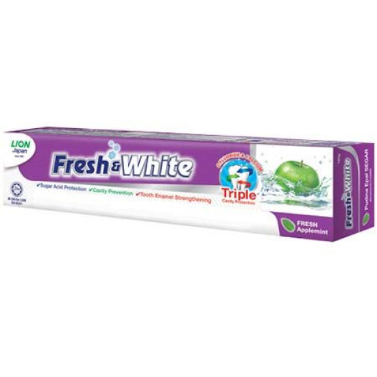 FRESH & WHITE TOOTHPASTE - APPLE MINT 160GM