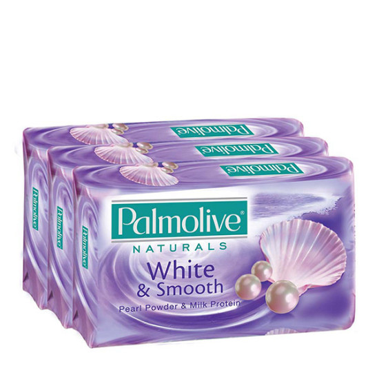 PALMOLIVE BAR SOAP NATURAL WHITE & SMOOTH 80g*3