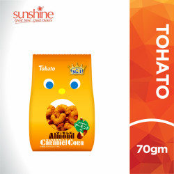 TOHATO CARAMEL CORN ALMOND 70GM TOHATO CARAMEL CORN ALMOND 70GM