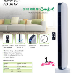 KHIND TOWER FAN FD301R KHIND TOWER FAN FD301R