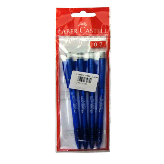 FABER CASTEL CLICK X7 0.7MM PB 4'S 4BLUE