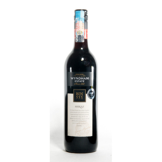 WYNDHAM ESTATE BIN 555 SHIRAZ 750ML