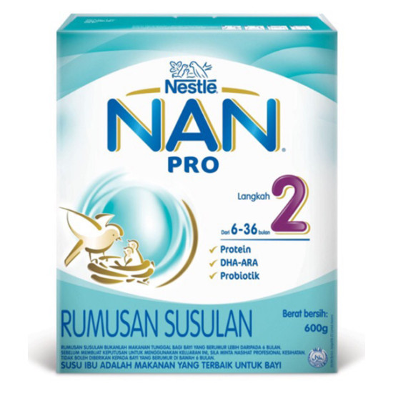 NESTLE NAN 2 PRO (BIB) FOLLOW UP 600GM