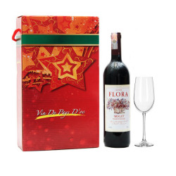 FLORA MERLOT 750ML WITH WINE GLASS